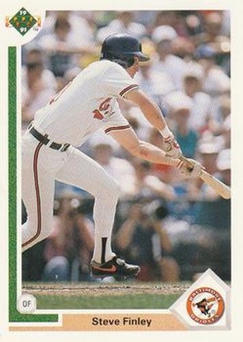 #330 Steve Finley - Baltimore Orioles - 1991 Upper Deck Baseball