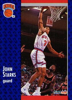 #330 John Starks - New York Knicks - 1991-92 Fleer Basketball