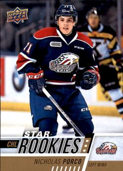 #330 Nicholas Porco - Saginaw Spirit - 2017-18 Upper Deck CHL Hockey