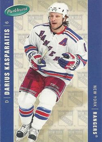 #330 Darius Kasparaitis - New York Rangers - 2005-06 Parkhurst Hockey