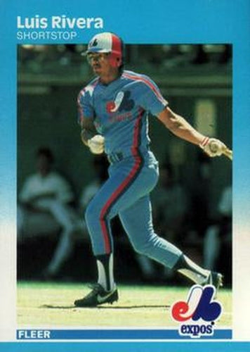 #330 Luis Rivera - Montreal Expos - 1987 Fleer Baseball