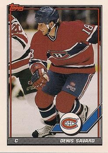 #330 Denis Savard - Montreal Canadiens - 1991-92 Topps Hockey