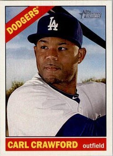 #330 Carl Crawford - Los Angeles Dodgers - 2015 Topps Heritage Baseball