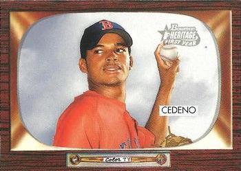 #330 Juan Cedeno - Boston Red Sox - 2004 Bowman Heritage Baseball