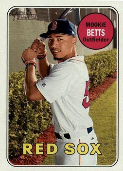 #330 Mookie Betts - Boston Red Sox - 2018 Topps Heritage Baseball