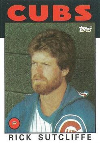 #330 Rick Sutcliffe - Chicago Cubs - 1986 Topps Baseball