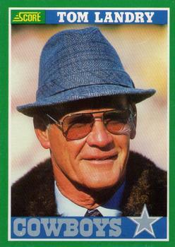#330 Tom Landry - Dallas Cowboys - 1989 Score Football