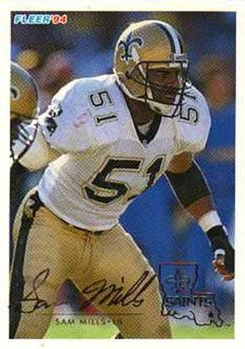 #330 Sam Mills - New Orleans Saints - 1994 Fleer Football