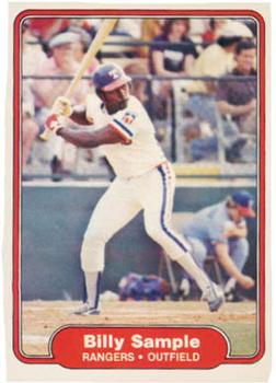 #330 Billy Sample - Texas Rangers - 1982 Fleer Baseball