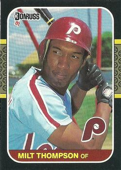 #330 Milt Thompson - Philadelphia Phillies - 1987 Donruss Baseball