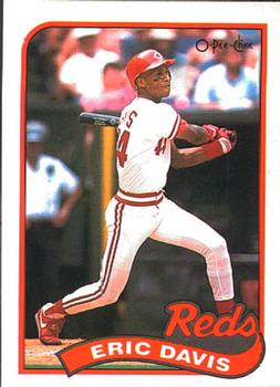#330 Eric Davis - Cincinnati Reds - 1989 O-Pee-Chee Baseball