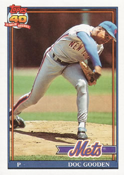#330 Doc Gooden - New York Mets - 1991 Topps Baseball
