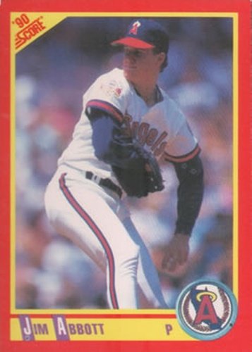 #330 Jim Abbott - California Angels - 1990 Score Baseball