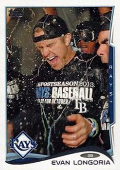 #330b Evan Longoria - Tampa Bay Rays - 2014 Topps Baseball