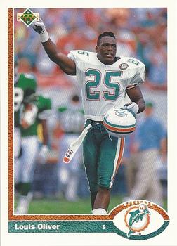 #331 Louis Oliver - Miami Dolphins - 1991 Upper Deck Football