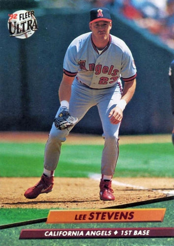 #331 Lee Stevens - California Angels - 1992 Ultra Baseball