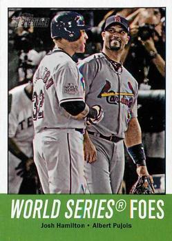 #331 World Series Foes Josh Hamilton / Albert Pujols - Texas Rangers / St. Louis Cardinals - 2012 Topps Heritage Baseball