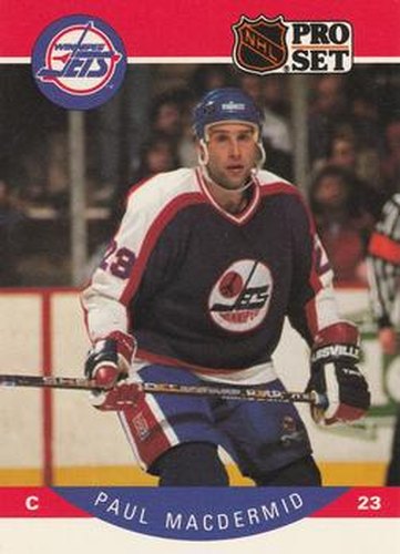 #331 Paul MacDermid - Winnipeg Jets - 1990-91 Pro Set Hockey