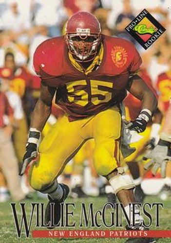 #331 Willie McGinest - New England Patriots - 1994 Pro Line Live Football