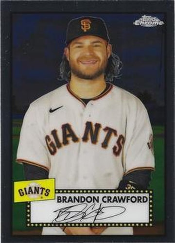 #331 Brandon Crawford - San Francisco Giants - 2021 Topps Chrome Platinum Anniversary Baseball