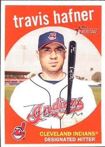 #331 Travis Hafner - Cleveland Indians - 2008 Topps Heritage Baseball