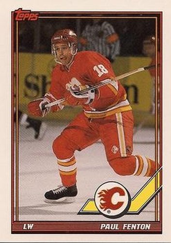 #331 Paul Fenton - Calgary Flames - 1991-92 Topps Hockey