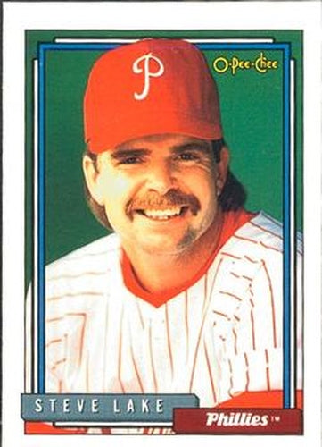 #331 Steve Lake - Philadelphia Phillies - 1992 O-Pee-Chee Baseball