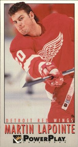 #332 Martin Lapointe - Detroit Red Wings - 1993-94 Fleer PowerPlay Hockey