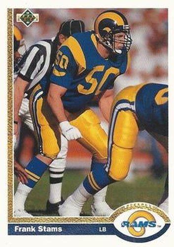 #332 Frank Stams - Los Angeles Rams - 1991 Upper Deck Football