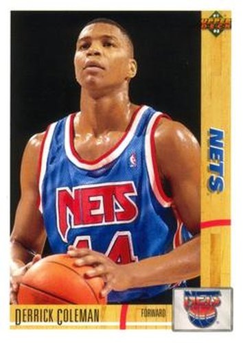 #332 Derrick Coleman - New Jersey Nets - 1991-92 Upper Deck Basketball