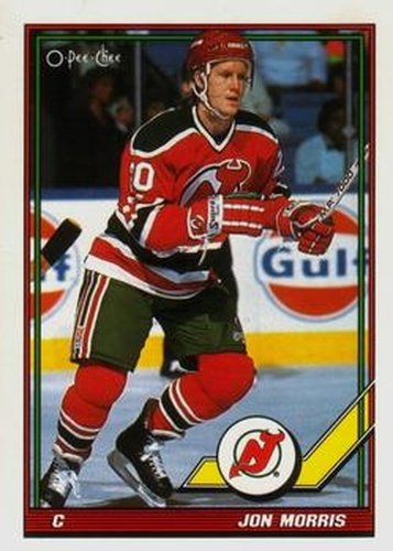 #332 Jon Morris - New Jersey Devils - 1991-92 O-Pee-Chee Hockey