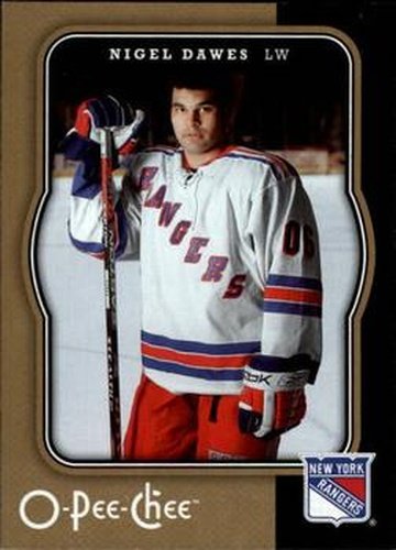 #332 Nigel Dawes - New York Rangers - 2007-08 O-Pee-Chee Hockey