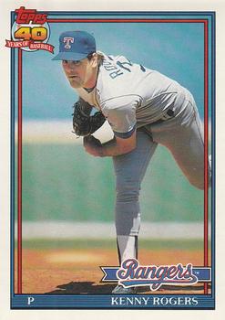 #332 Kenny Rogers - Texas Rangers - 1991 O-Pee-Chee Baseball