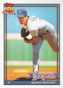 #332 Kenny Rogers - Texas Rangers - 1991 Topps Baseball