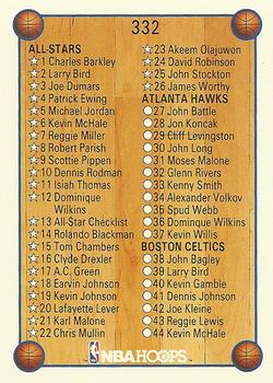 #332 Checklist: 1-87 - 1990-91 Hoops Basketball