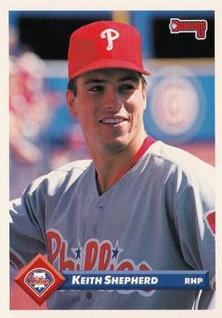 #332 Keith Shepherd - Philadelphia Phillies - 1993 Donruss Baseball