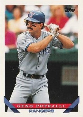 #332 Geno Petralli - Texas Rangers - 1993 Topps Baseball