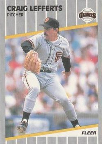 #332 Craig Lefferts - San Francisco Giants - 1989 Fleer Baseball