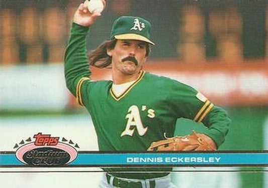 #332 Dennis Eckersley - Oakland Athletics - 1991 Stadium Club Baseball
