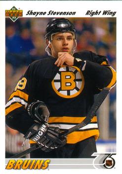 #332 Shayne Stevenson - Boston Bruins - 1991-92 Upper Deck Hockey