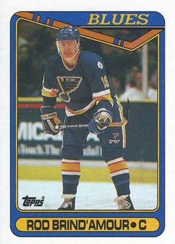 #332 Rod Brind'Amour - St. Louis Blues - 1990-91 Topps Hockey