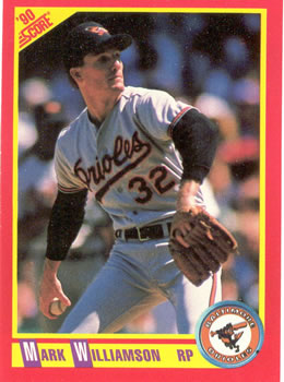 #332 Mark Williamson - Baltimore Orioles - 1990 Score Baseball