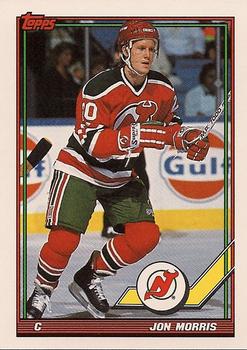 #332 Jon Morris - New Jersey Devils - 1991-92 Topps Hockey