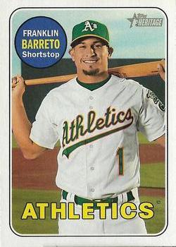 #332 Franklin Barreto - Oakland Athletics - 2018 Topps Heritage Baseball