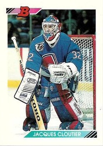 #332 Jacques Cloutier - Quebec Nordiques - 1992-93 Bowman Hockey