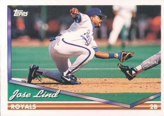 #332 Jose Lind - Kansas City Royals - 1994 Topps Baseball