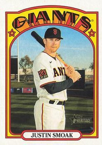 #332 Justin Smoak - San Francisco Giants - 2021 Topps Heritage Baseball