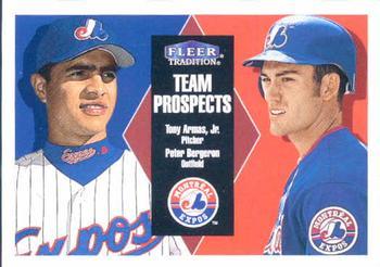 #332 Tony Armas, Jr. / Peter Bergeron - Montreal Expos - 2000 Fleer Tradition Baseball