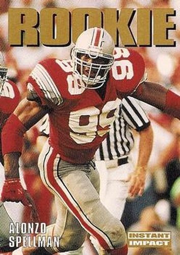 #332 Alonzo Spellman - Chicago Bears - 1992 SkyBox Impact Football