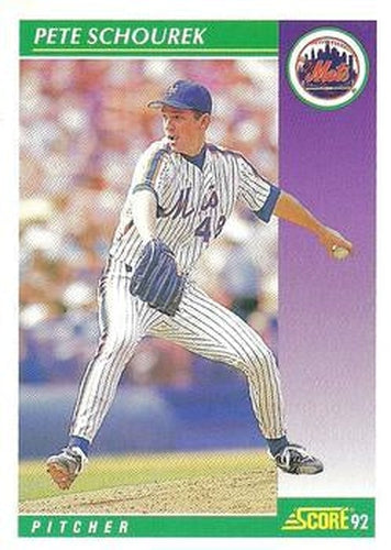 #332 Pete Schourek - New York Mets - 1992 Score Baseball